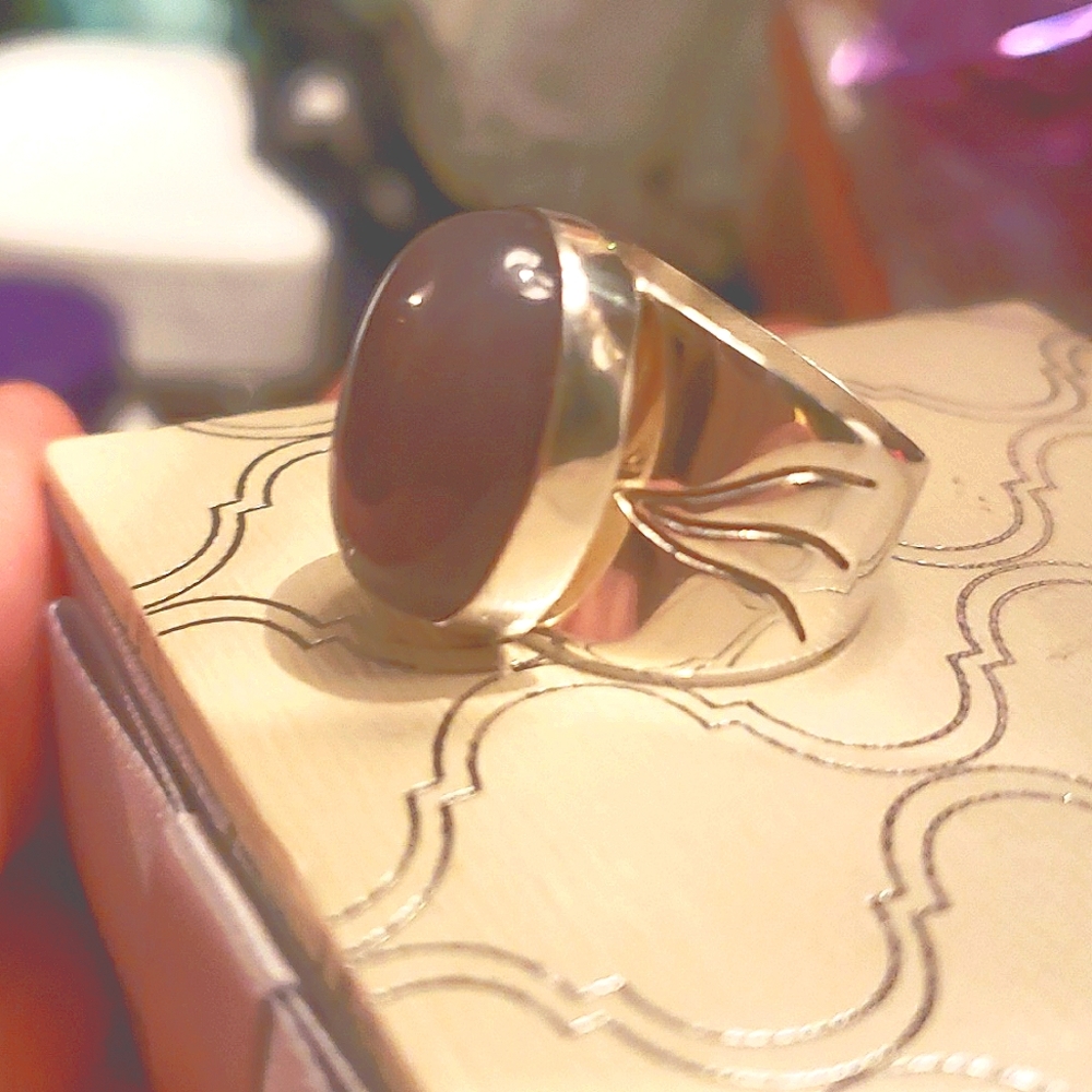 JAY KING DTR 925 AMETHYST STERLING SILVER RING THICK BAND 5.5 - Picture 4 of 4